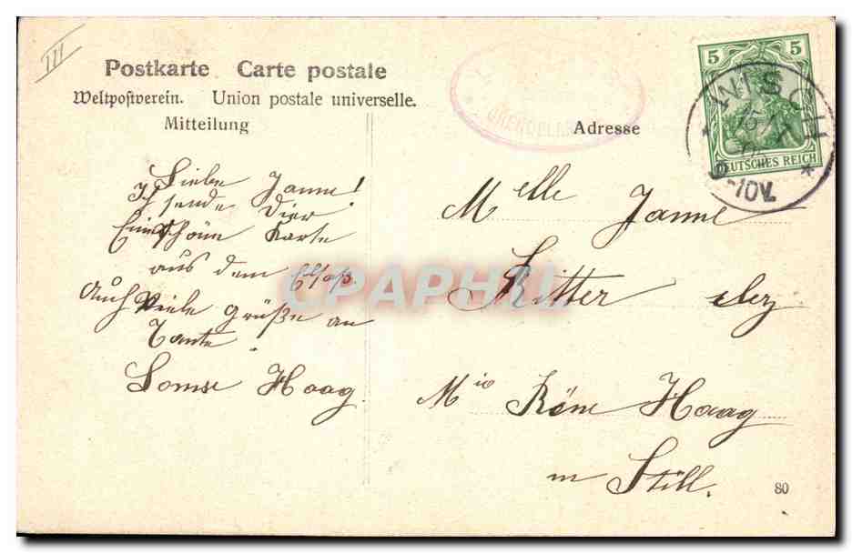 CPA Folklore Alsace Alsacienne — Verso