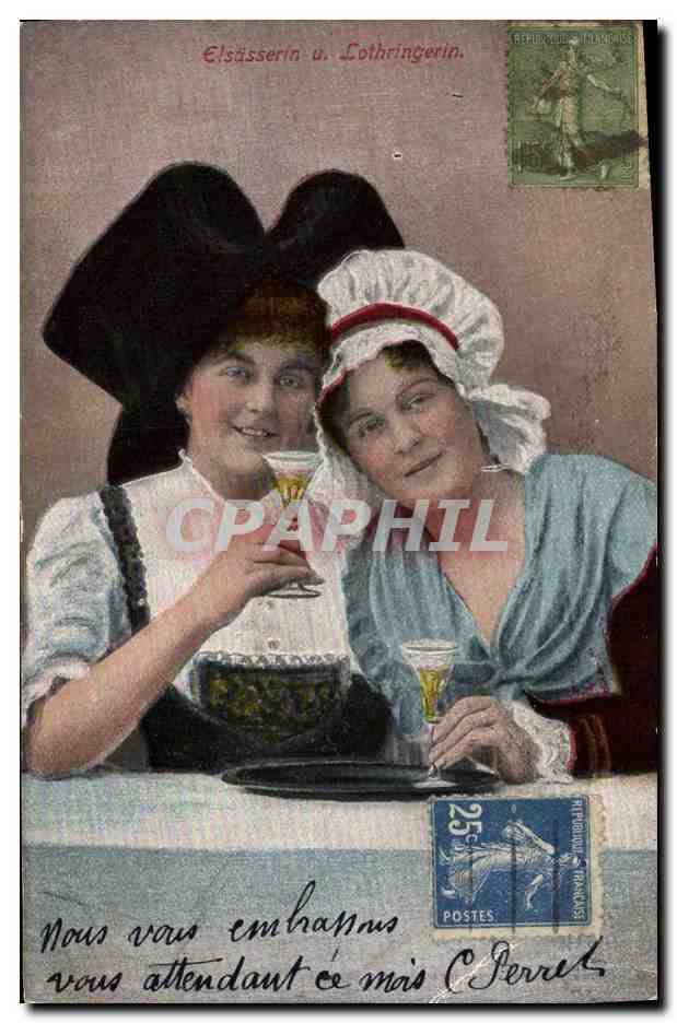 CPA Folklore Alsace Lorraine