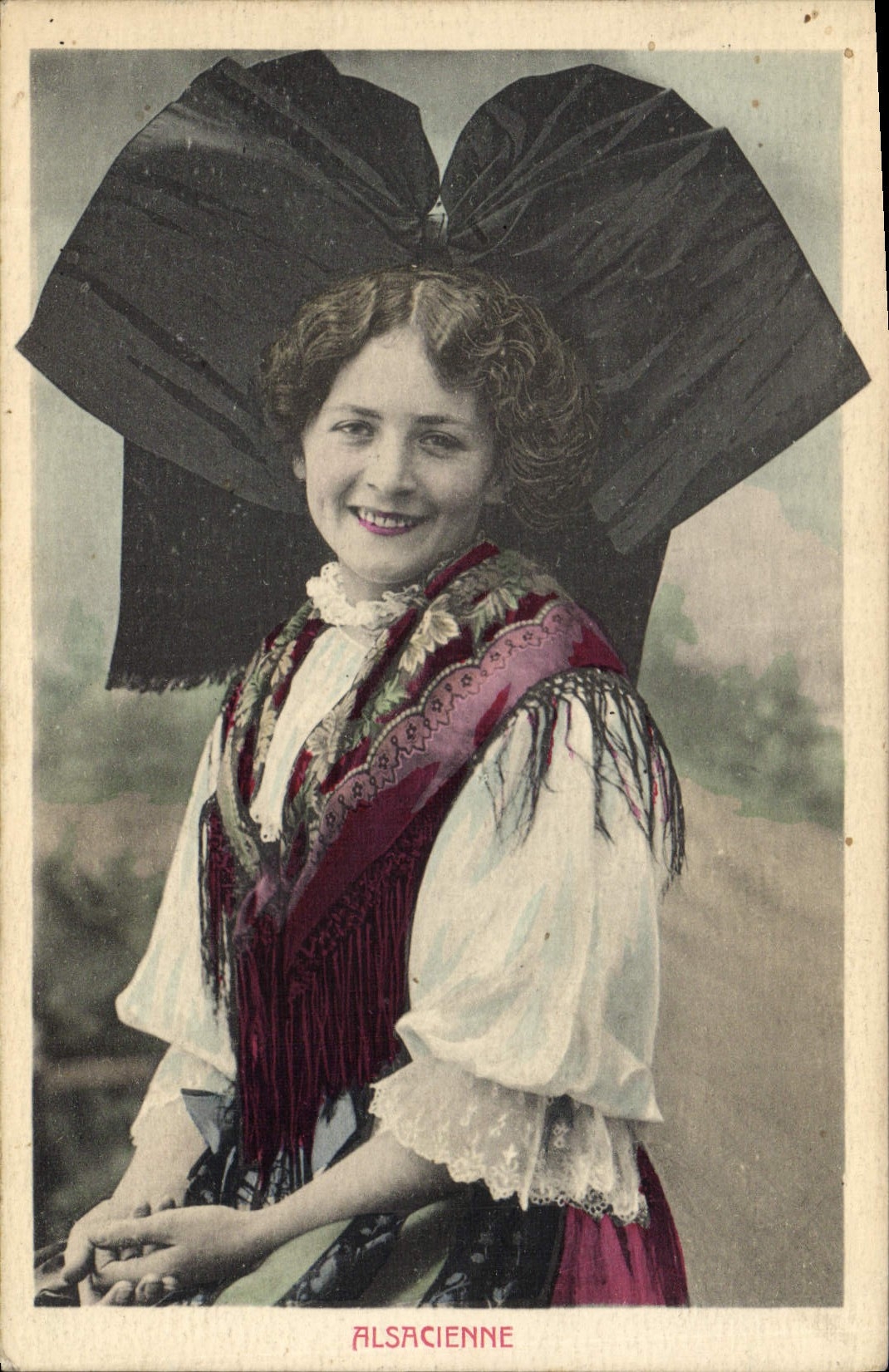 CPA Folklore Alsace Alsacienne