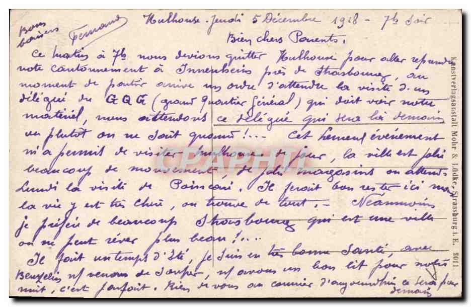 CPA Folklore Alsace  — Verso