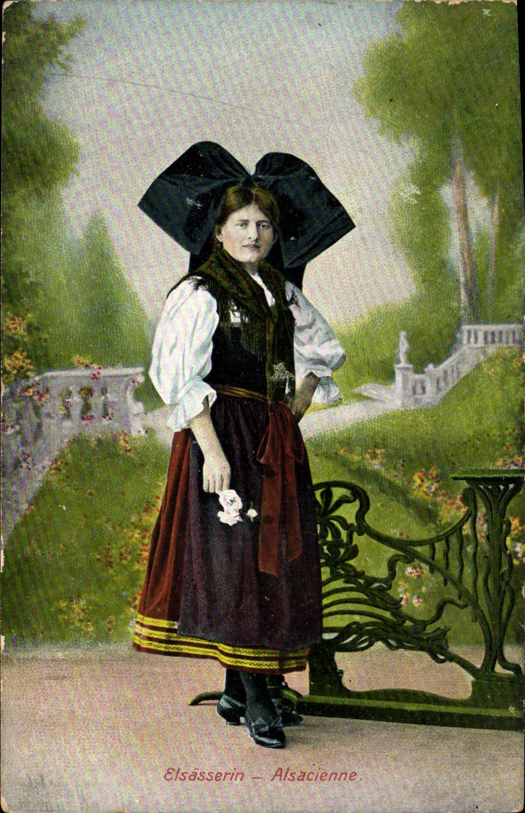 CPA Folklore Alsace Alsacienne