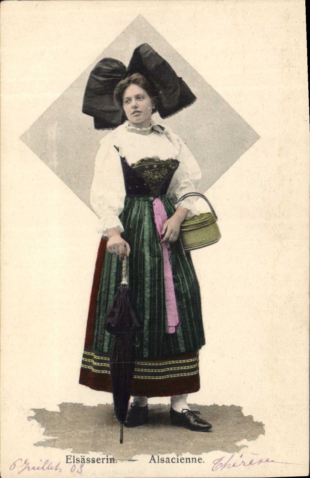 CPA Folklore Alsace Alsacienne