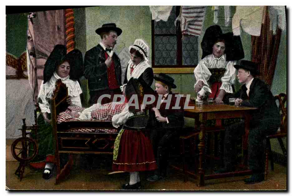 CPA Folklore Alsace 