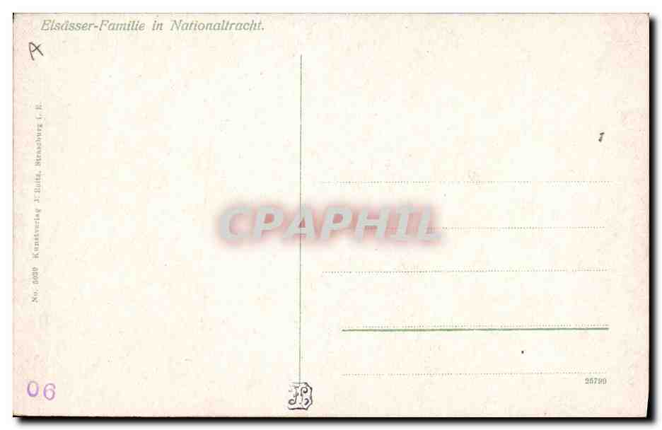 CPA Folklore Alsace  — Verso