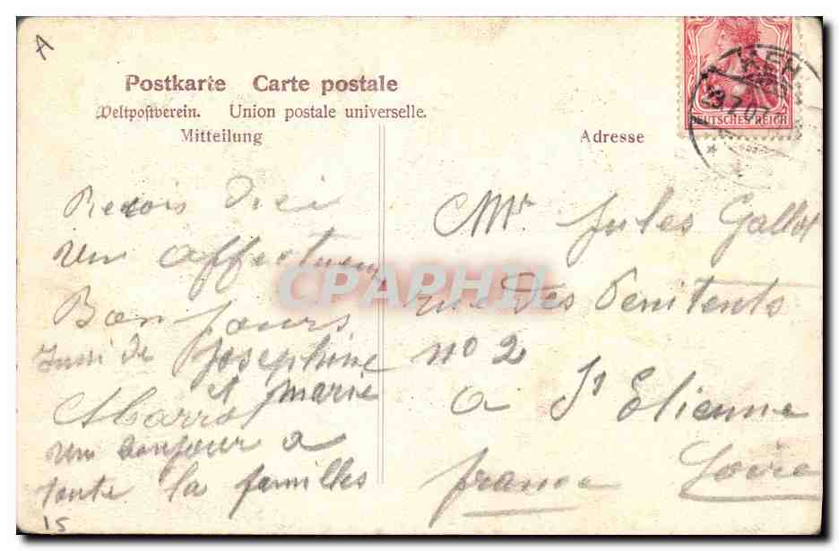 CPA Folklore Alsace  — Verso