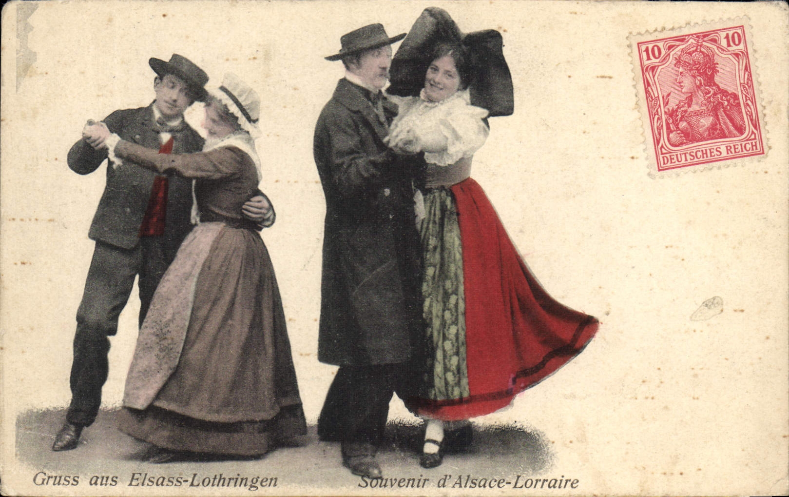 CPA Folklore Alsace Lorraine