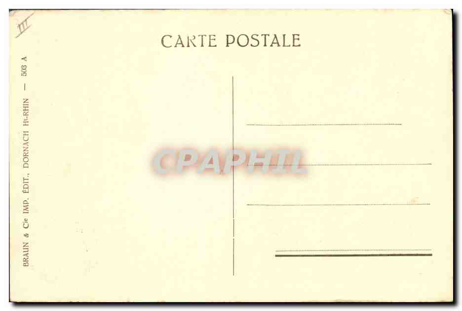 CPA Folklore Alsace Fillette et garcon Alsaciens — Verso