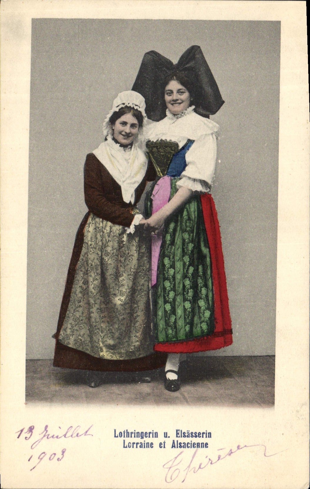 CPA Folklore Alsace Lorraine et Alsacienne
