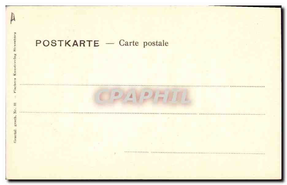 CPA Folklore Alsace Lorraine et Alsacienne — Verso