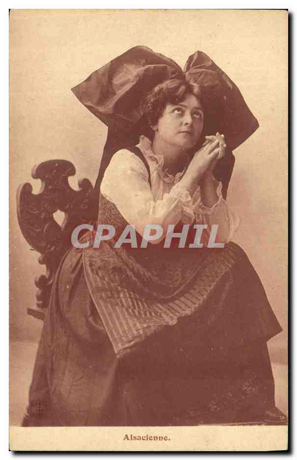 CPA Folklore Alsace Alsacienne