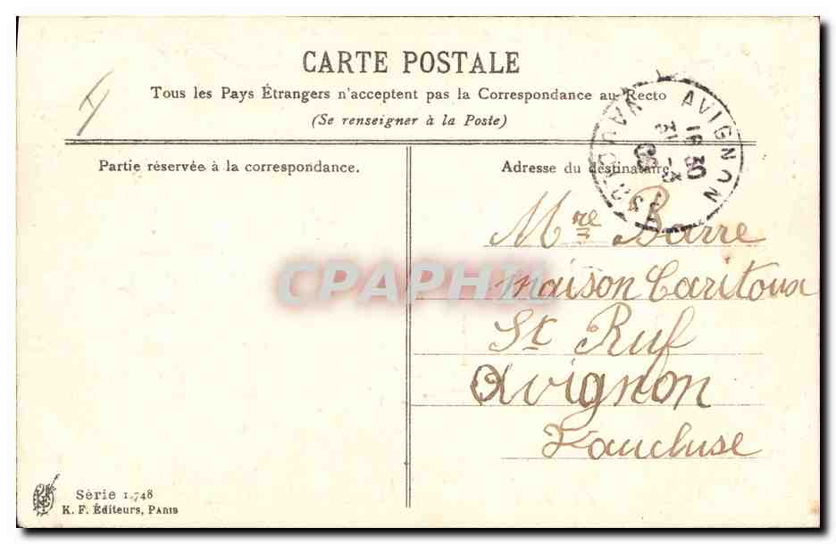 CPA Fantaisie Fleurs Poisson 1er Avril  — Rückseite