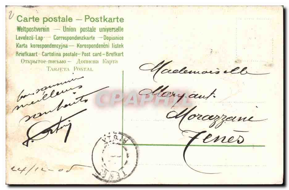 CPA Fantaisie Fleurs  — Rückseite