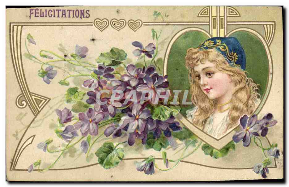 CPA Fantaisie Fleurs Enfant 