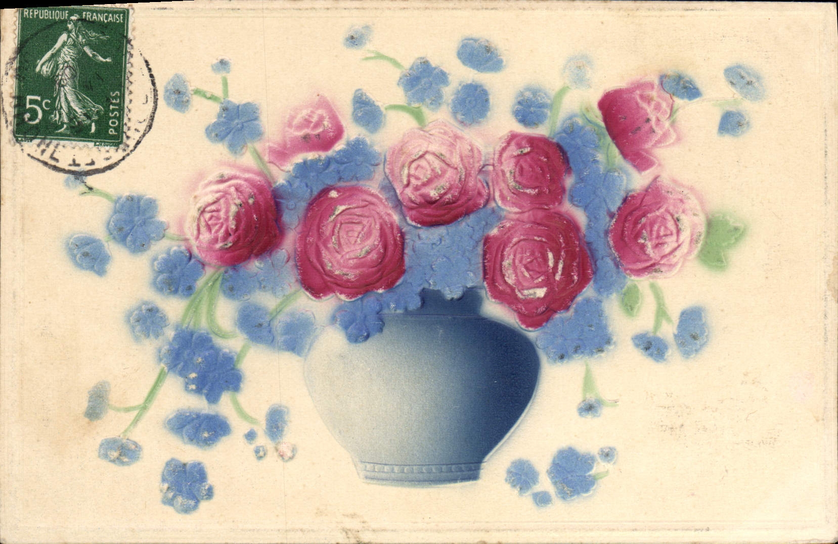 CPA Fantaisie Fleurs 
