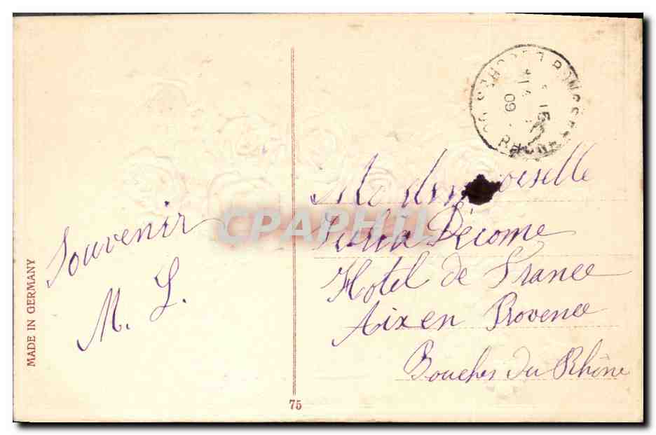 CPA Fantaisie Fleurs  — Verso