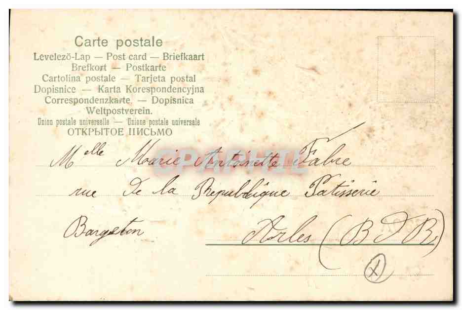 CPA Fantaisie Fleurs  — Verso