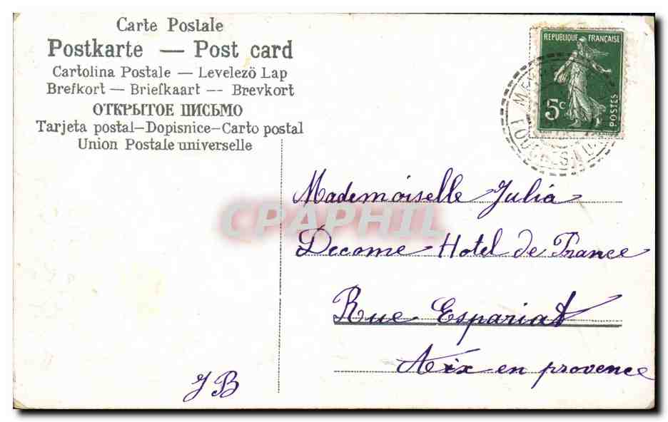CPA Fantaisie Fleurs Poisson 1er Avril — Rückseite