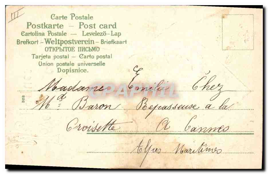 CPA Fantaisie Fleurs Enfant Paques  — Verso