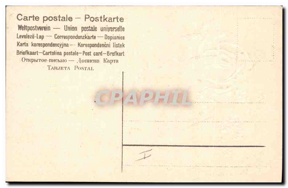 CPA Fantaisie Fleurs  — Back