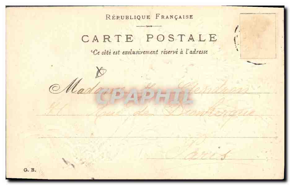 CPA Fantaisie Fleurs  — Rückseite