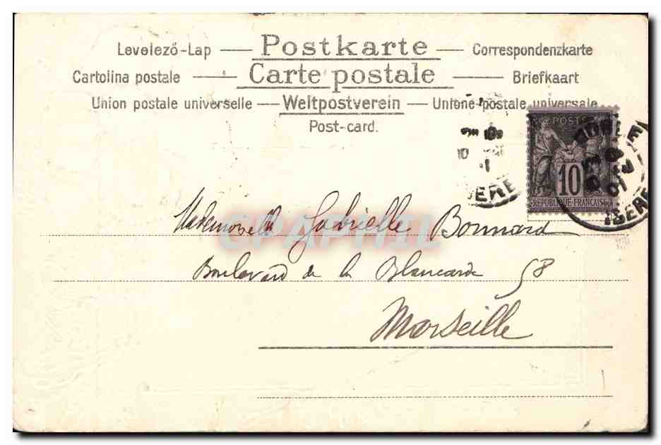 CPA Fantaisie Fleurs Enfant  — Verso