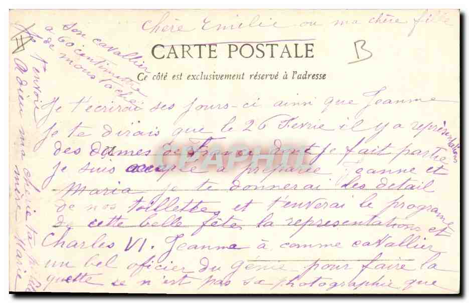 Soldat écrivant une lettre à sa fiancée — Pitou à sa Françoise — Photographe A. Paspard et Cie, Nîmes — Achterkant