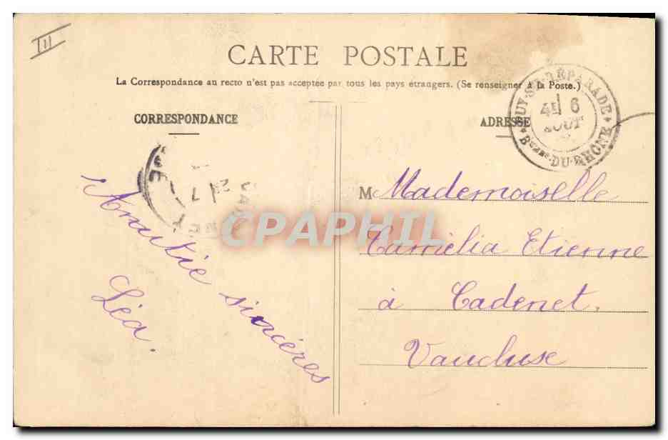 CPA Fantaisie Femme La surprise  — Rückseite