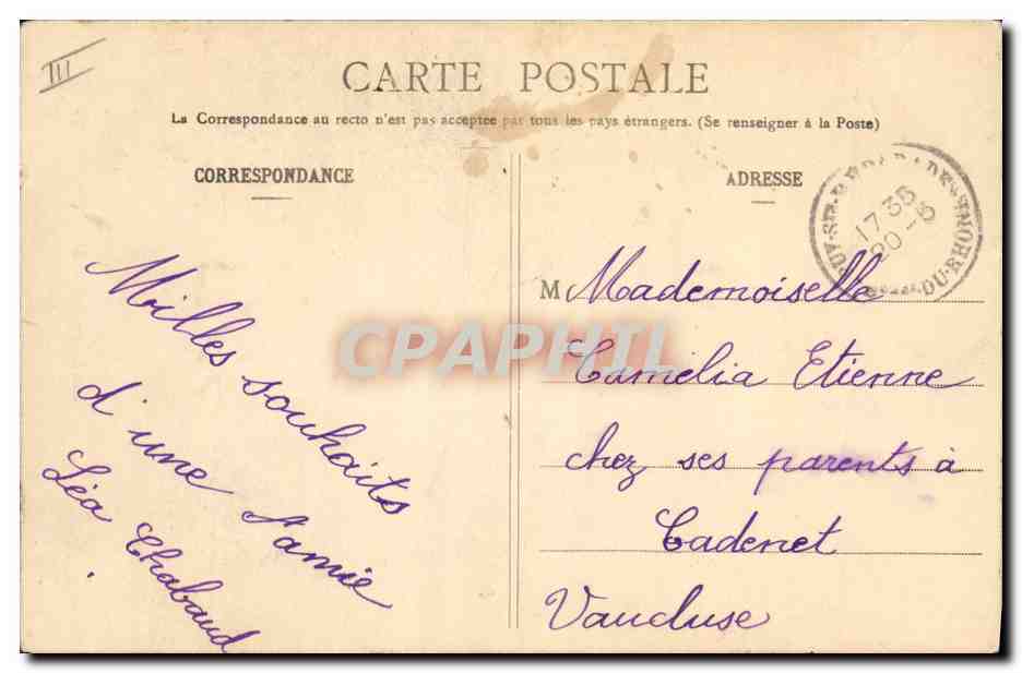 La Surprise - 5 — Photographie A. Berberet & Cie, Nancy — Verso