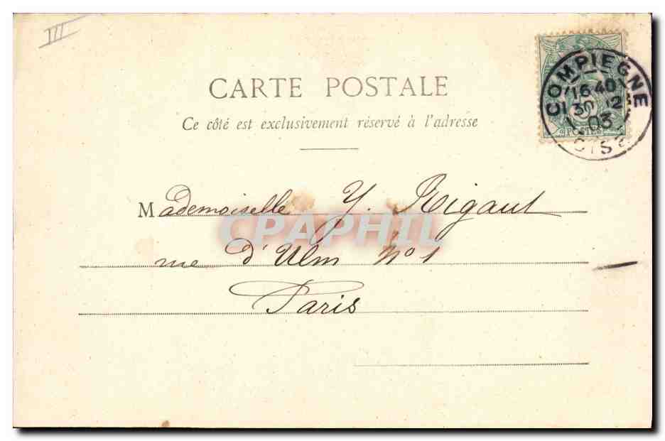 CPA Fantaisie Enfant Souvenir de jeunesse  — Rückseite