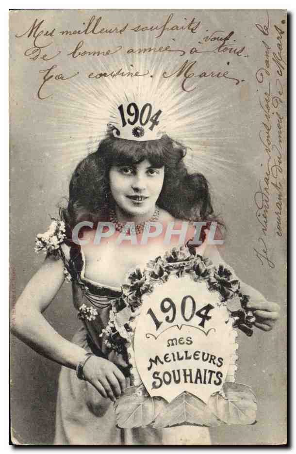 CPA Fantaisie Enfant Bonne annee 1904 