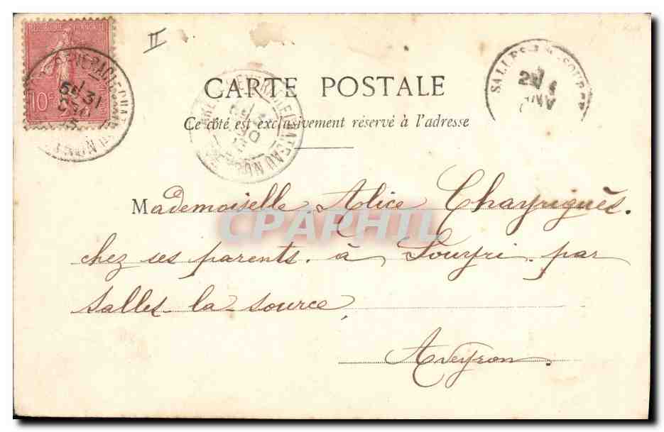 CPA Fantaisie Enfant Bonne annee 1904  — Rückseite