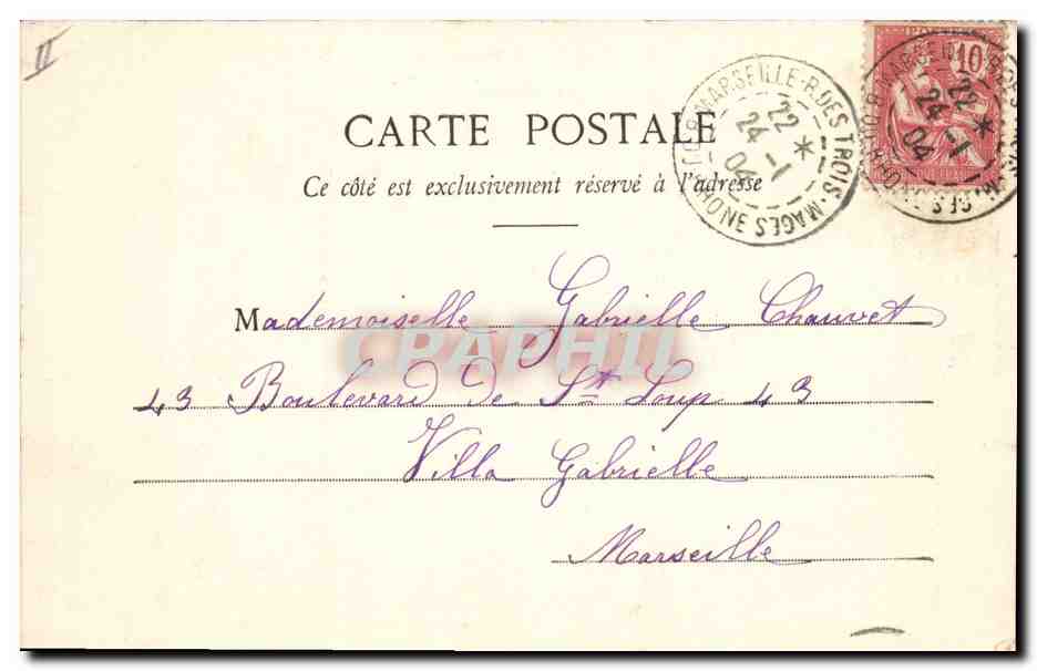 CPA Fantaisie Enfants Bergere et marquis — Verso