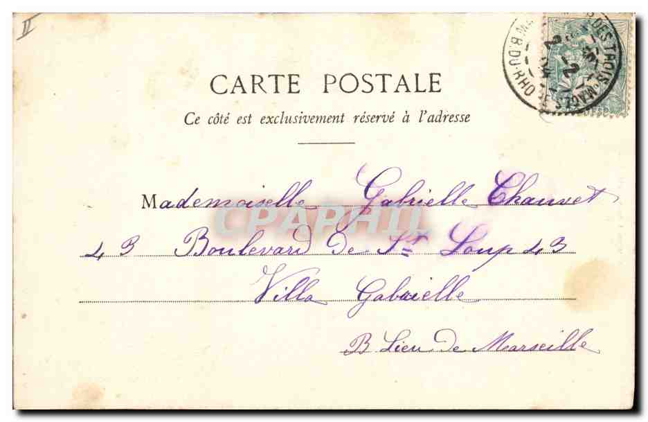 CPA Fantaisie Enfants Bergere et marquis — Verso