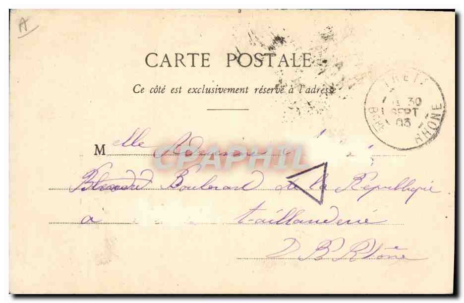 Ancien homme d'affaires — Bureau de Placement — Photographe A. Bougues et Cie, Nancy — Verso