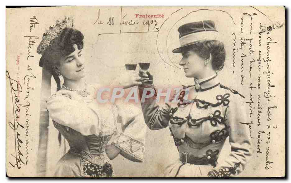 Due donne con calici — Fraternità — Nantes, serie CPAPHIL