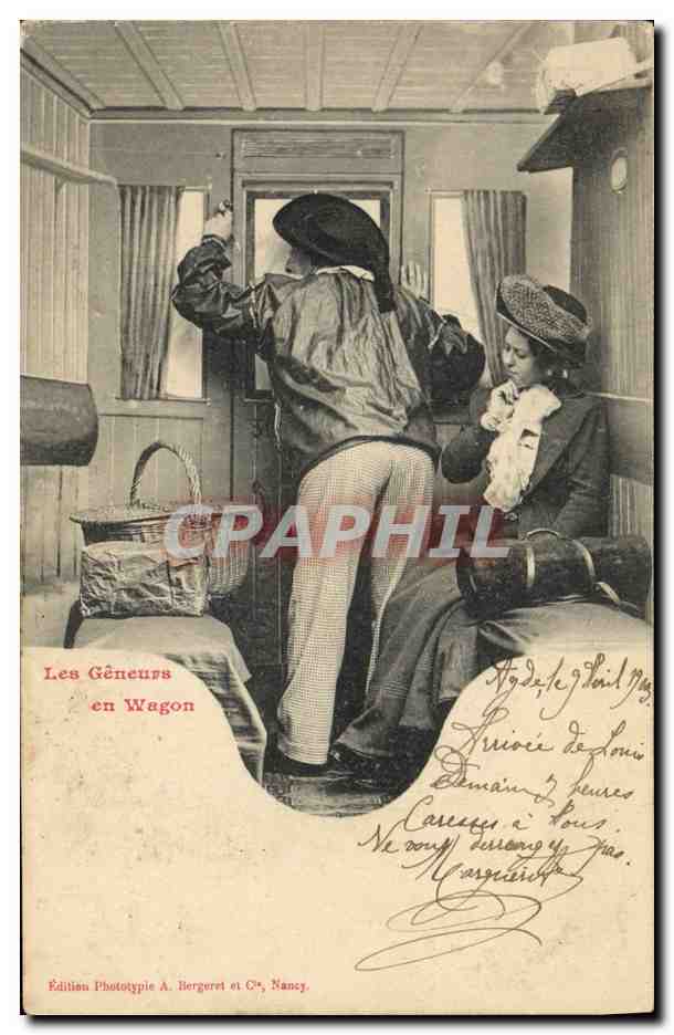 Les Gêneurs en Wagon — Édition Phototype A. Bergeret et Cie, Nancy