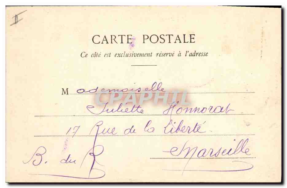 La Famille Durand au Théâtre — Pendant l'entr'acte — Phototypie A. Besnard — Verso