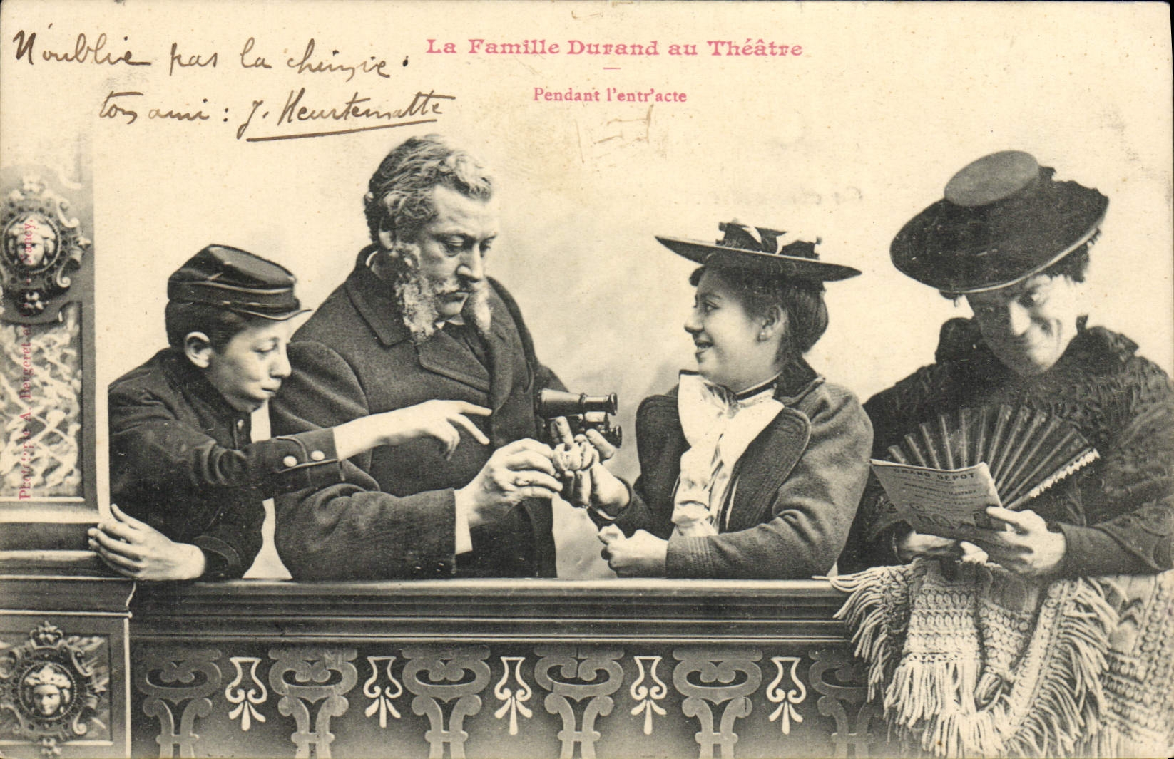 La Famille Durand au Théâtre — Pendant l'entr'acte — Phototypie A. Durand