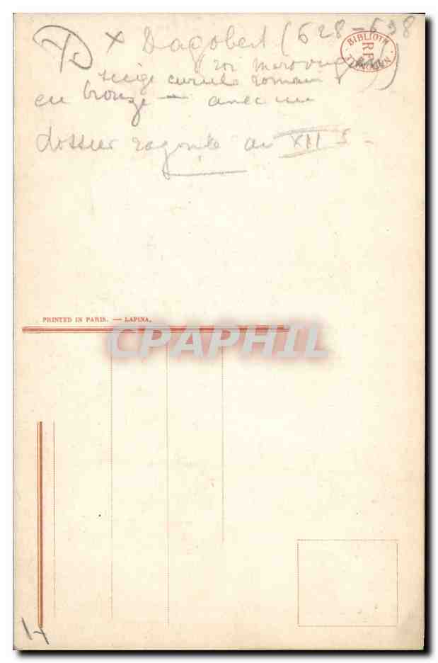 Le trône du roi Dagobert — Chaise curule antique transformée au XIIe siècle — I.L.M. n° 8613 — Verso