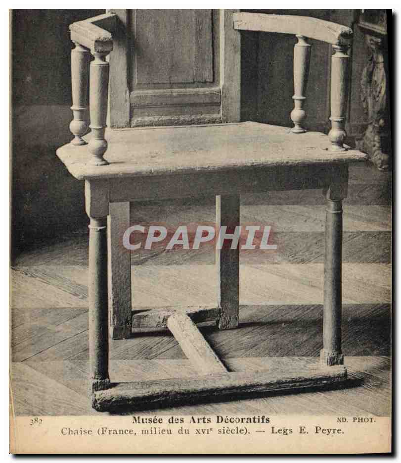 Chaise — milieu du XVIe siècle — Musée des Arts Décoratifs, legs E. Peyre