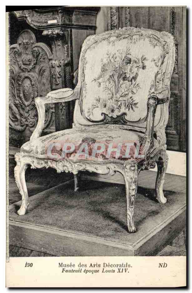 CPA Musee des Arts Decoratifs Fauteuil epoque Louis XIV 