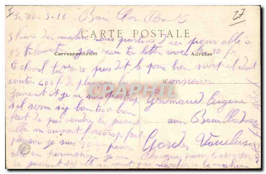 CPA Foolleville Eglise Tombeau de Francois de Lannoy et Marie de Hangest  — Rückseite