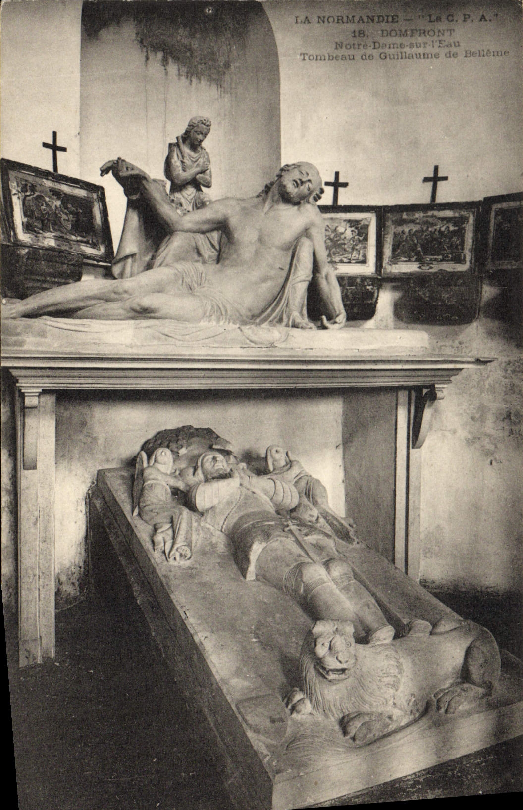 Tombeau de Guillaume de Bellême — Notre-Dame-sur-l'Eau — La C.P.A. n°18
