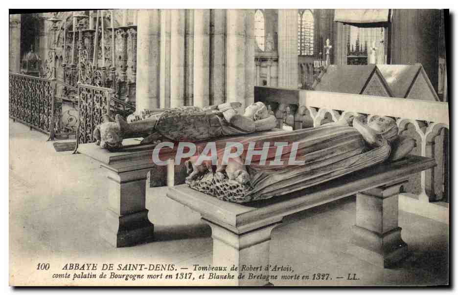 CPA Abbaye de Saint Denis Tombeaux de Robert d'Artois comte palatin de Bourgogne 
