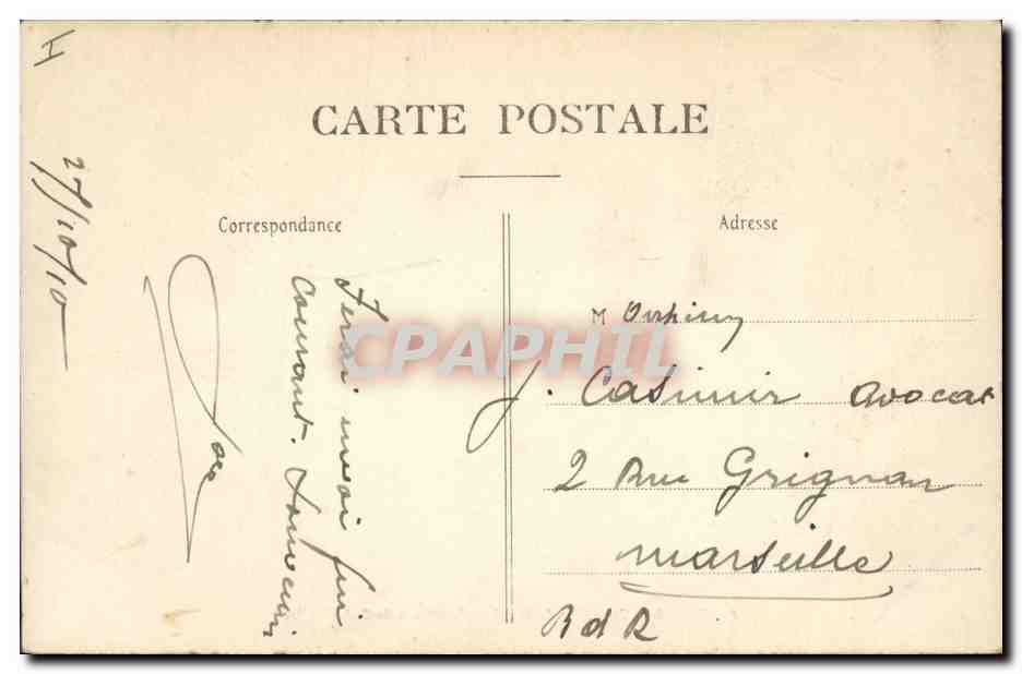CPA Reims Cimetiere du Nord Tombeau de l'abbe Miroy  — Rückseite