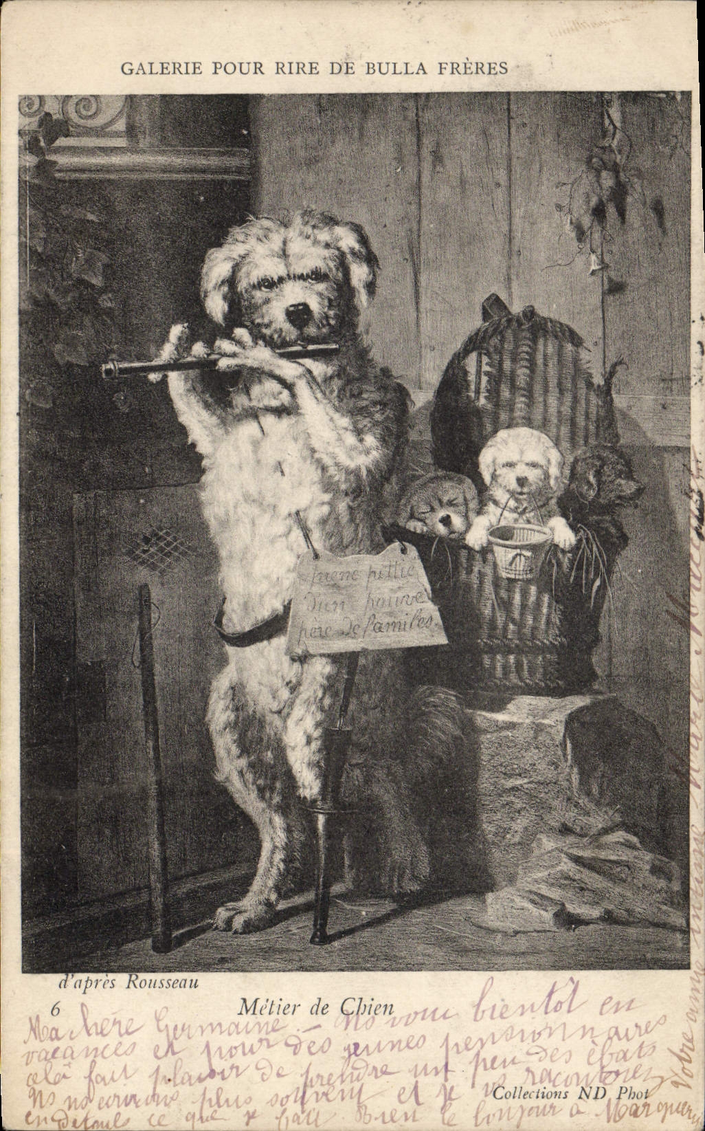 Chien musicien — Métier de Chien — Bulla Frères, n°6