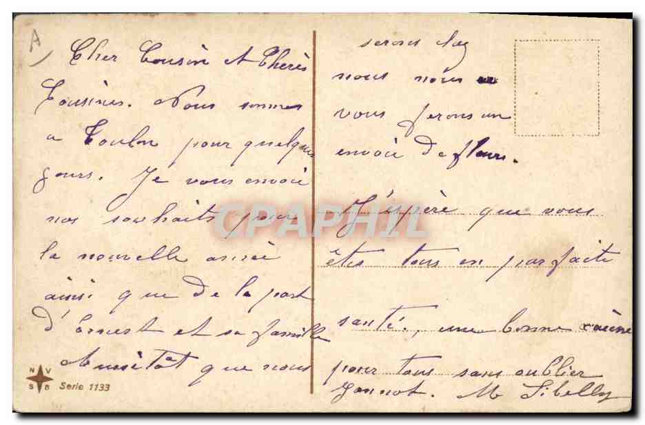 CPA Chien Chiens Chiot Femme Colley — Verso