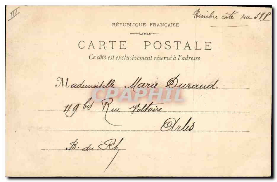 Pont sur le Rhône par le 7me Génie — Avignon — 9 Avril 1904 — H. Bert — Verso
