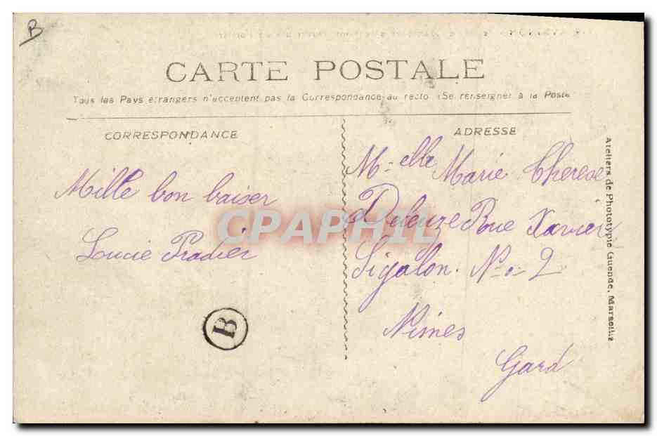 CPA Militaria Avignon 7eme Genie Manoeuvre de pont Ouverture de portiere — Rückseite