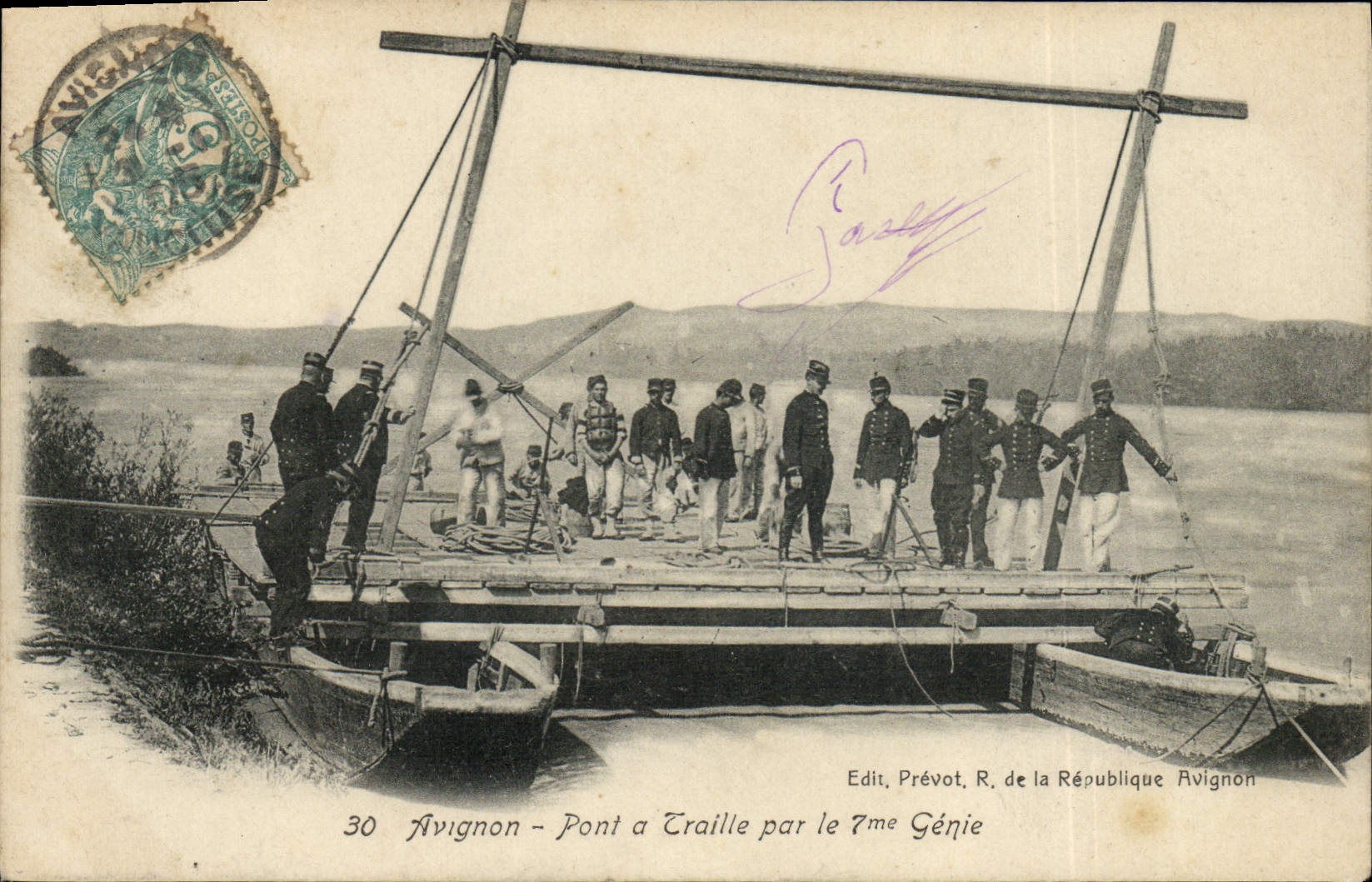 Avignon - Pont à Traille par le 7me Génie — Edit. Prévot, R. de la République, Avignon